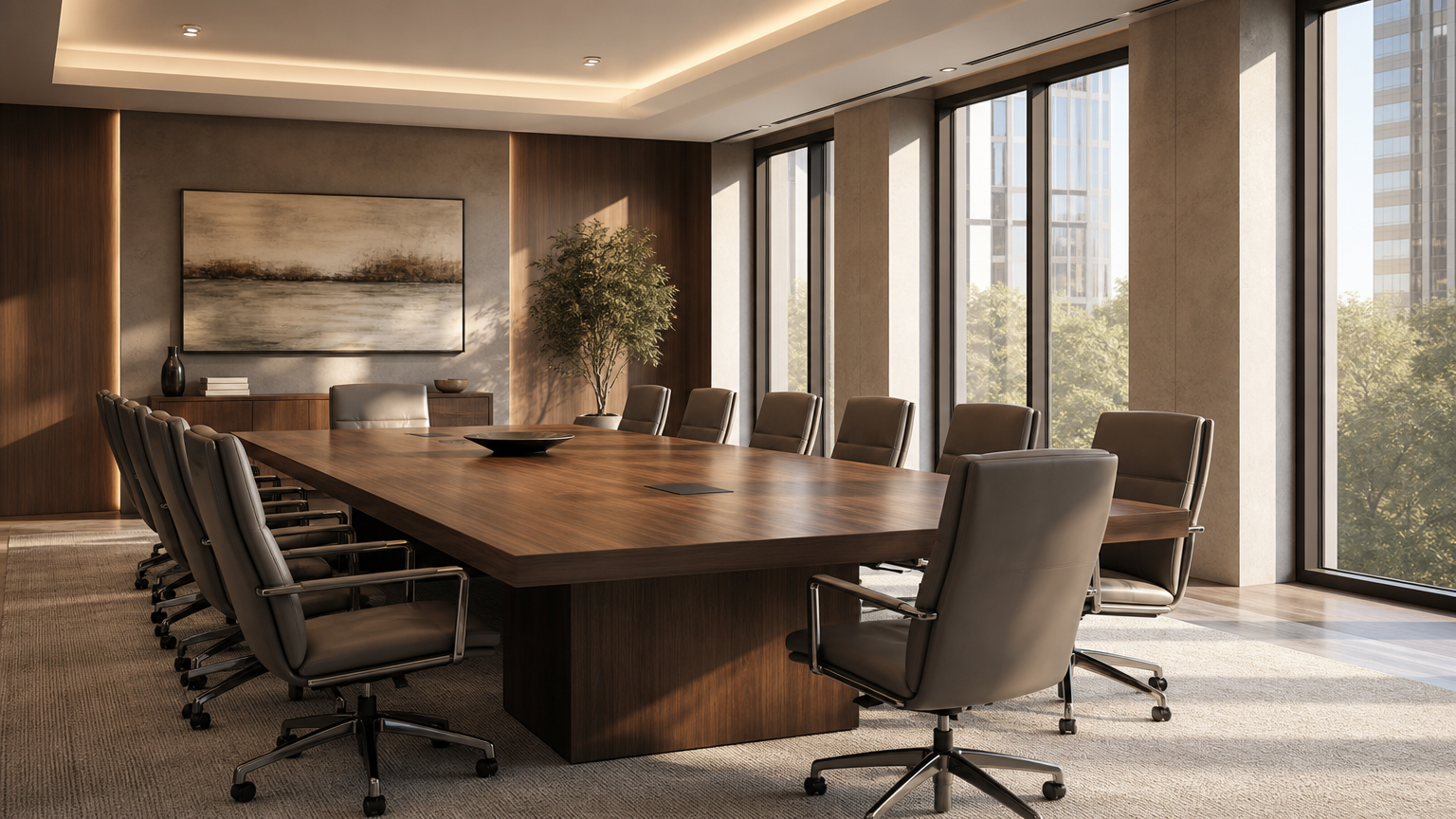 modern law office conference room symbolizing truck accident legal representation